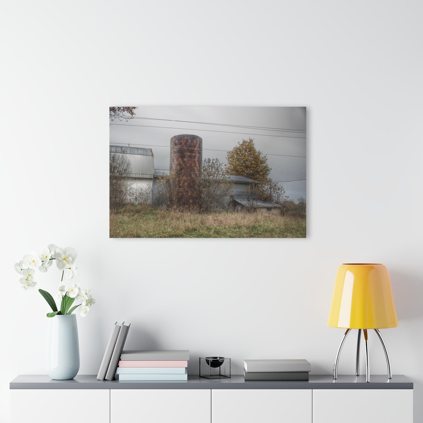 U R There Photography Bordman Road Grey Rustic Farmhouse Acrylic Wall Print