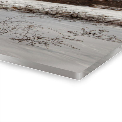 U R There Photography Frozen Grey Shack of Kingston Rustic Farmhouse Acrylic Wall Print