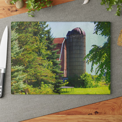 U R There Photography Atwell Road Hidden Rustic Farmhouse Tempered-Glass Cutting Board