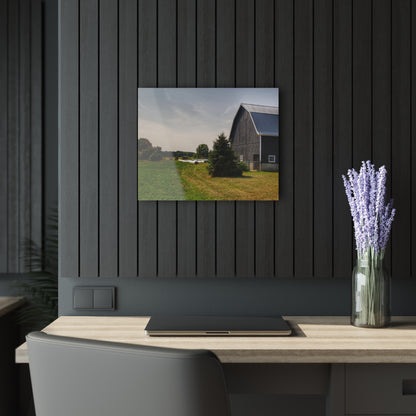 U R There Photography Black Haybarn Rustic Farmhouse Acrylic Wall Print
