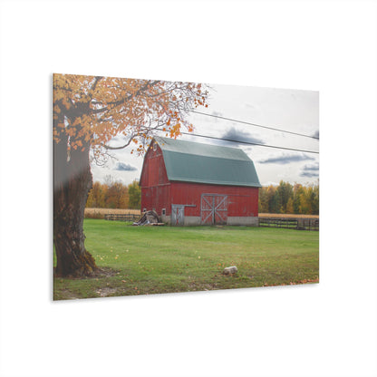 U R There Photography Bowers Roadside Red Rustic Farmhouse Acrylic Wall Print
