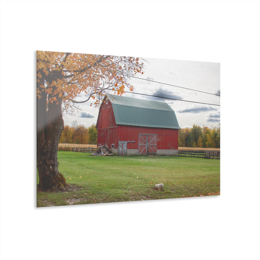 U R There Photography Bowers Roadside Red Rustic Farmhouse Acrylic Wall Print