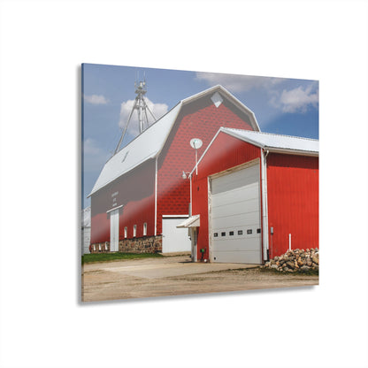 U R There Photography Darbee Red Rustic Farmhouse Acrylic Wall Print