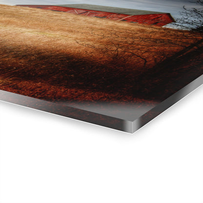 U R There Photography Grey Road Hillside Red II Rustic Farmhouse Acrylic Wall Print