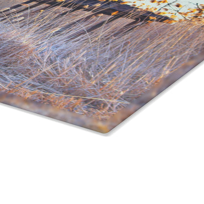 U R There Photography Haines Hidden Gazebo Rustic Farmhouse Tempered-Glass Cutting Board
