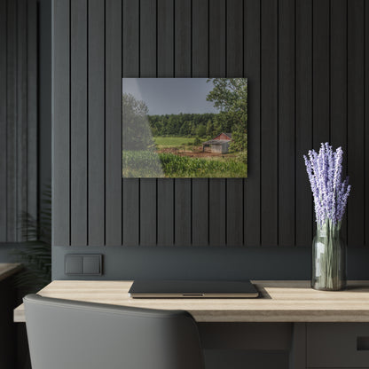 U R There Photography West Oregon Road Hidden Red I Rustic Farmhouse Acrylic Wall Print