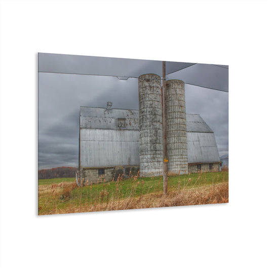 U R There Photography Daley Road Grey II Rustic Farmhouse Acrylic Wall Print