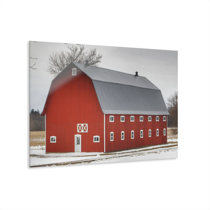 U R There Photography Hollow Corners Red Tree Silo II Rustic Farmhouse Acrylic Wall Print