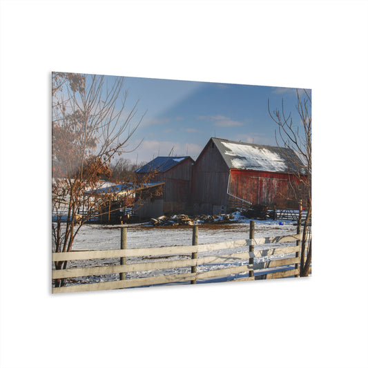 U R There Photography Attica Reds Rustic Farmhouse Acrylic Wall Print
