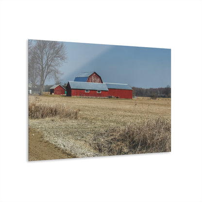 U R There Photography Romeo Plank Road Reds II Rustic Farmhouse Acrylic Wall Print