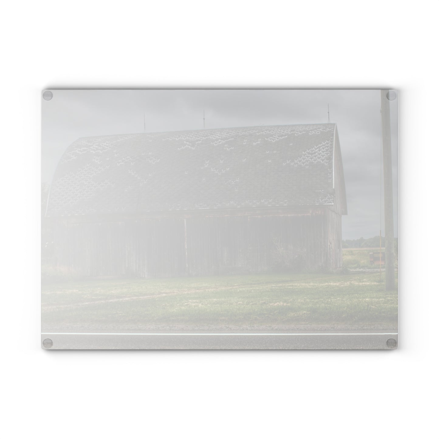 Barn Boutique Rustic Tempered-Glass Cutting Board| M-24 Elder Grey I