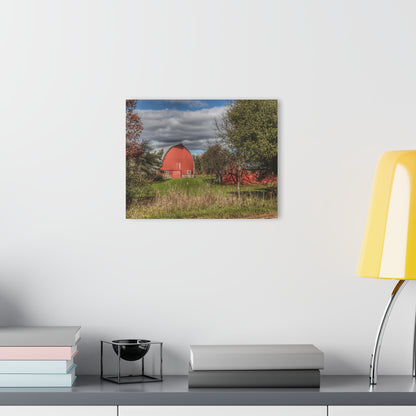 U R There Photography Genesee Road Red III Rustic Farmhouse Acrylic Wall Print