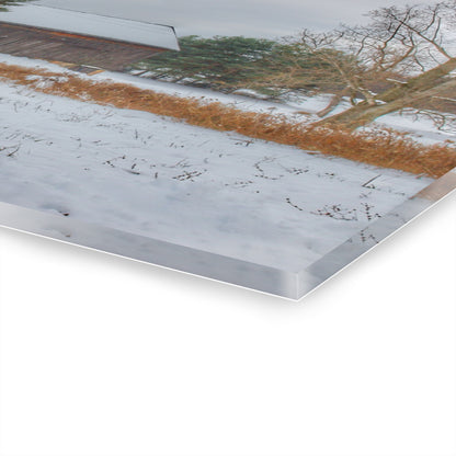 U R There Photography Hosner Road Grey in Late Fall Rustic Farmhouse Acrylic Wall Print