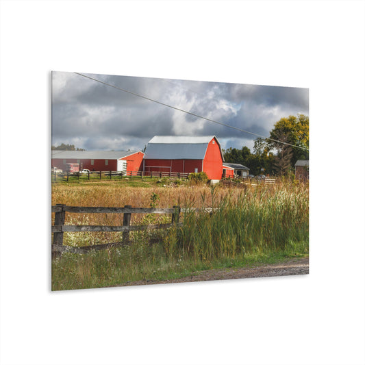 U R There Photography Beyond the Fence on Richfield Road Rustic Farmhouse Acrylic Wall Print