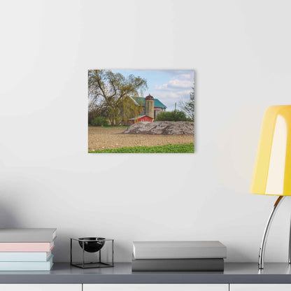 U R There Photography Cedar Creek Road Red Rustic Farmhouse Acrylic Wall Print