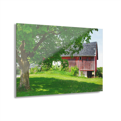 U R There Photography Colwood Road Red Rustic Farmhouse Acrylic Wall Print