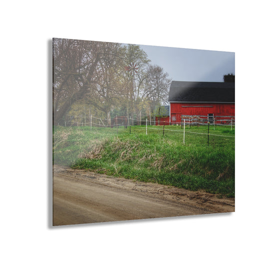 U R There Photography West Lake Road Farm and Filly I Rustic Farmhouse Acrylic Wall Print