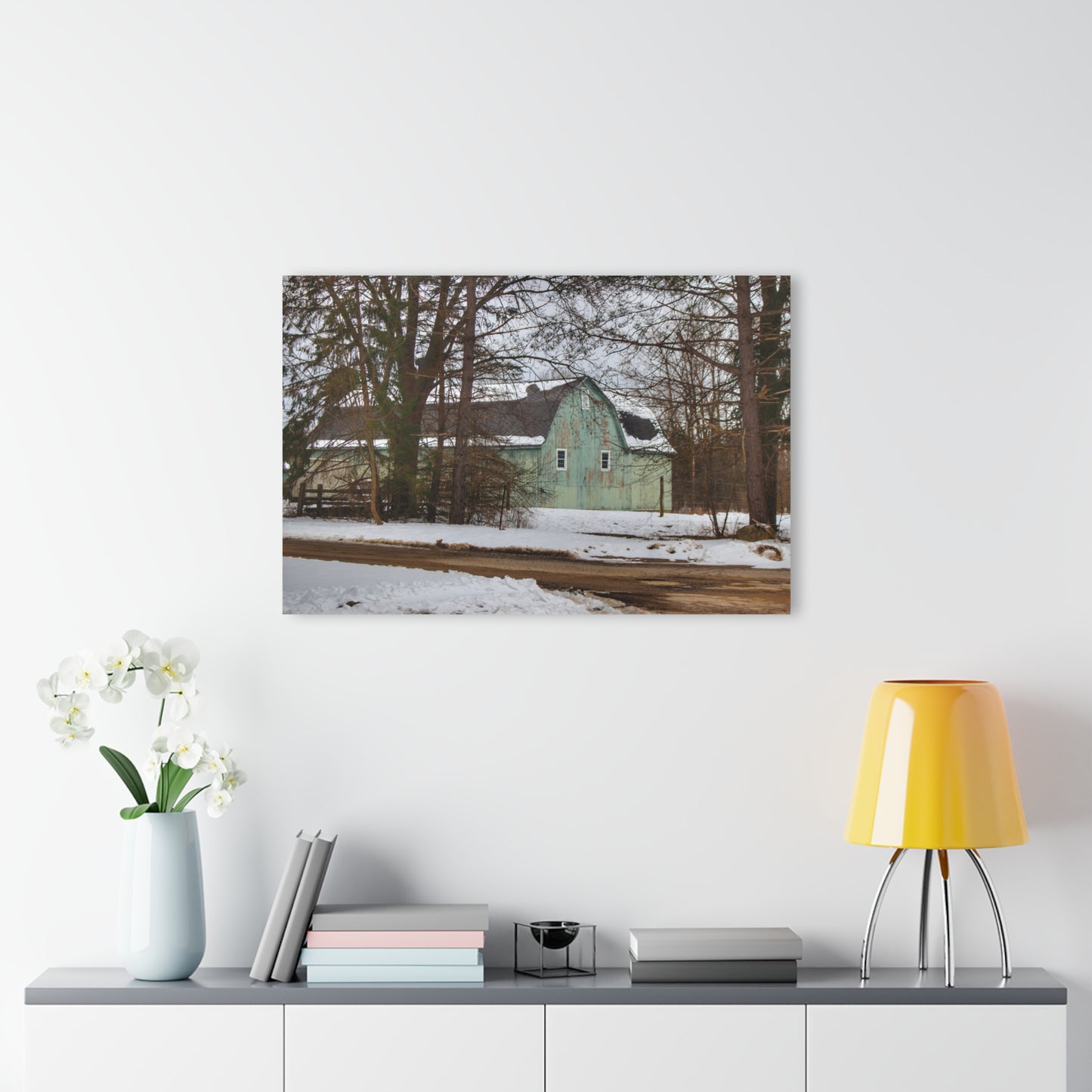 U R There Photography Hunters Creek Meadow Green Rustic Farmhouse Acrylic Wall Print