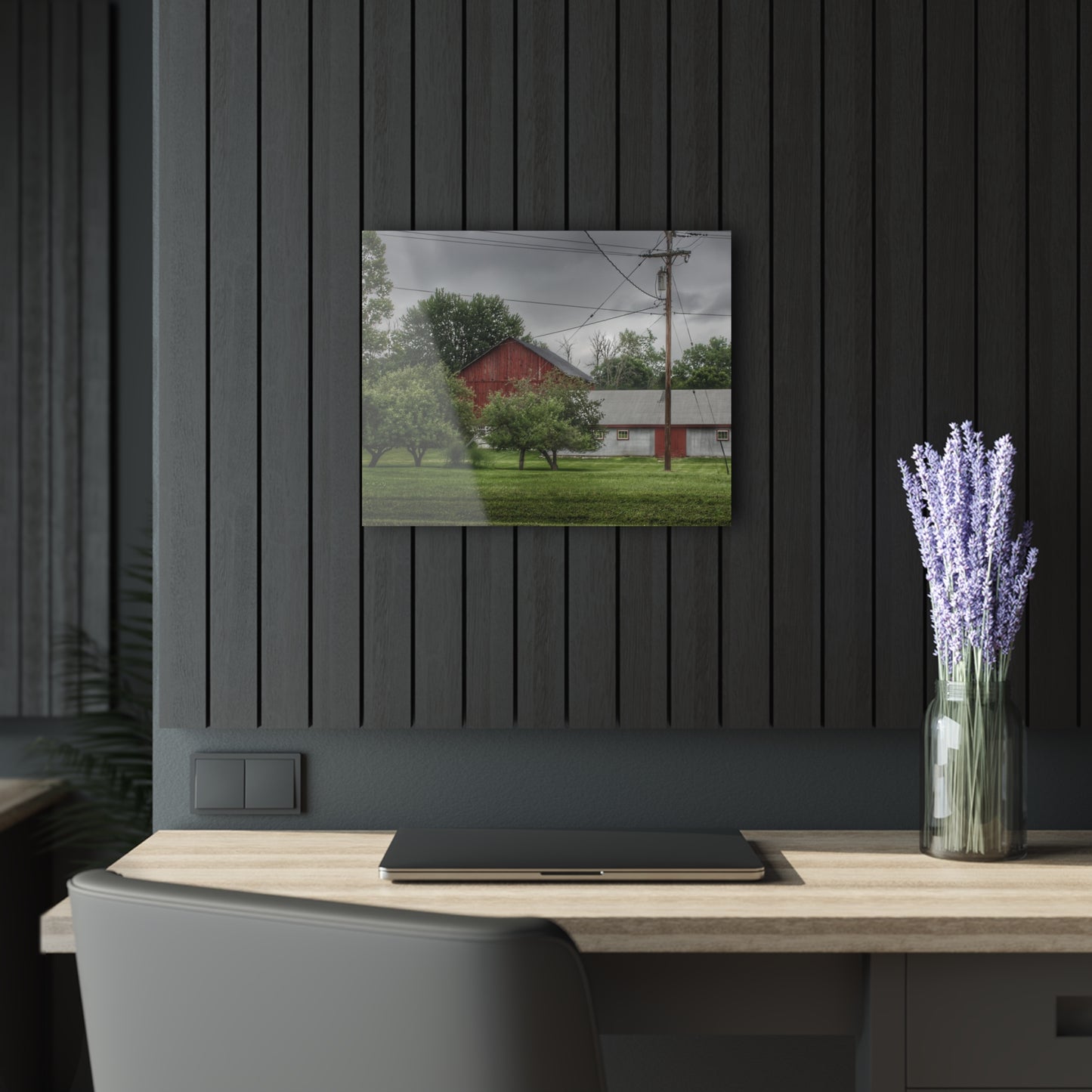 U R There Photography Hidden Red of M24 Rustic Farmhouse Acrylic Wall Print