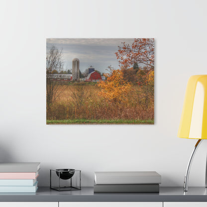 U R There Photography Vienna Road Red and Silo Rustic Farmhouse Acrylic Wall Print