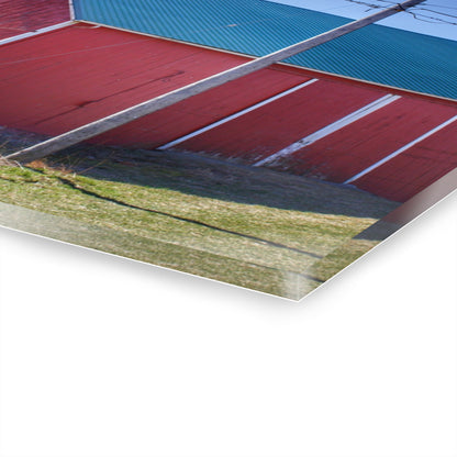 U R There Photography Imlay City Road Red II Rustic Farmhouse Acrylic Wall Print