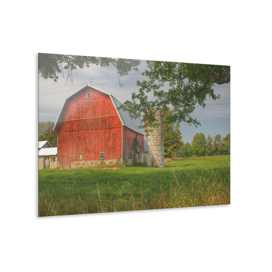 U R There Photography Crawford Road Red I Rustic Farmhouse Acrylic Wall Print