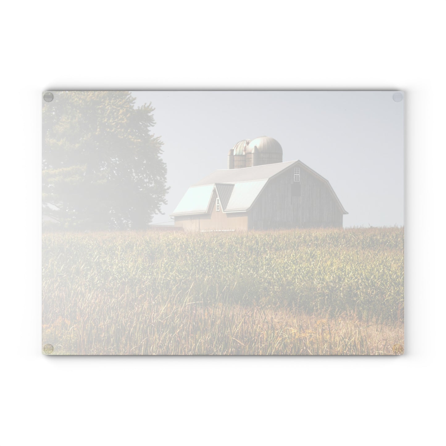 U R There Photography Beyond the September Corn on Swaffer Rustic Farmhouse Tempered-Glass Cutting Board