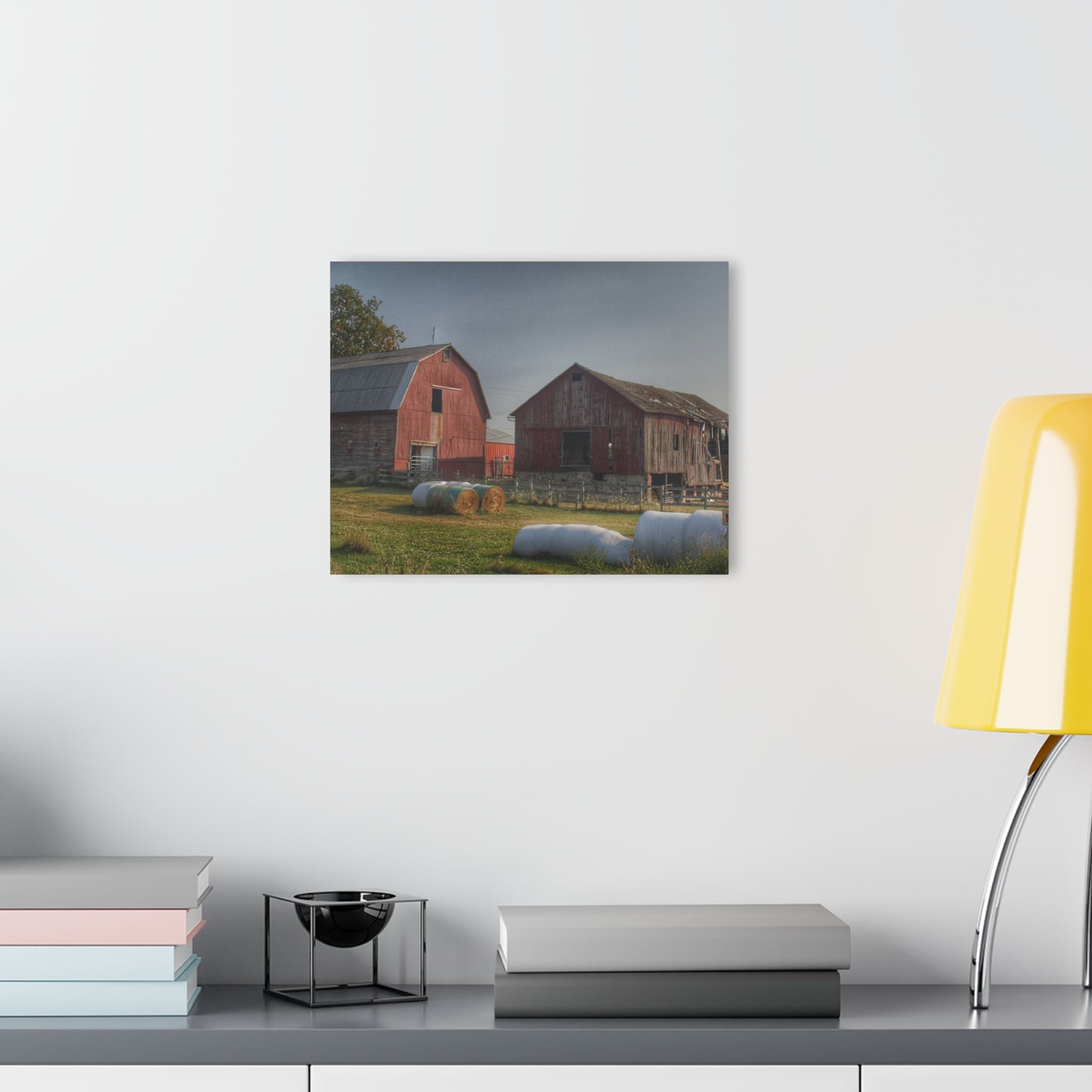 U R There Photography Irish Road Old Reds I Rustic Farmhouse Acrylic Wall Print