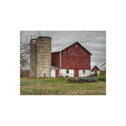 U R There Photography Fostoria Red I Rustic Farmhouse Decorative Ceramic Tile