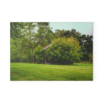 U R There Photography Hidden Past I Rustic Farmhouse Tempered-Glass Cutting Board