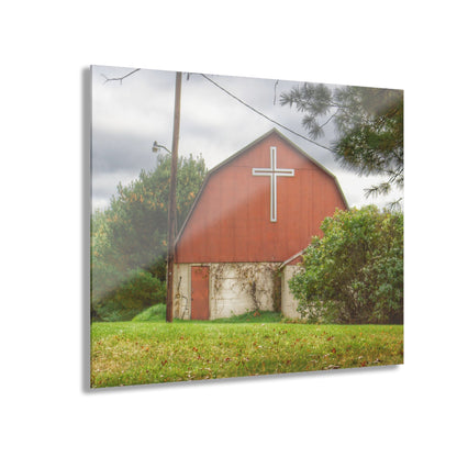U R There Photography Flint River Road Cross Barn Rustic Farmhouse Acrylic Wall Print