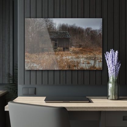 U R There Photography Norway Lake Hidden Grey I Rustic Farmhouse Acrylic Wall Print