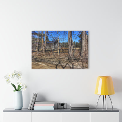 U R There Photography Brewer Road Grey Rustic Farmhouse Acrylic Wall Print