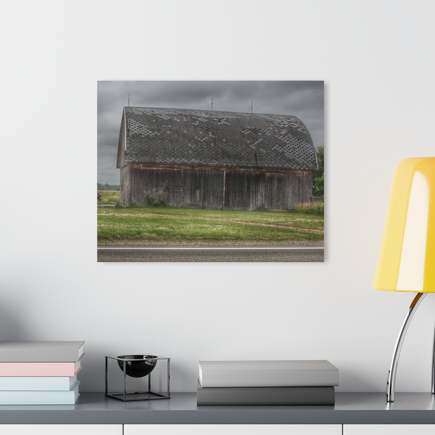 U R There Photography M-24 Elder Grey Rustic Farmhouse Acrylic Wall Print