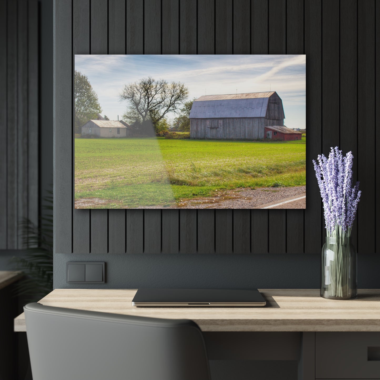U R There Photography North Gera Road Red Rustic Farmhouse Acrylic Wall Print