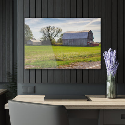 U R There Photography North Gera Road Red Rustic Farmhouse Acrylic Wall Print