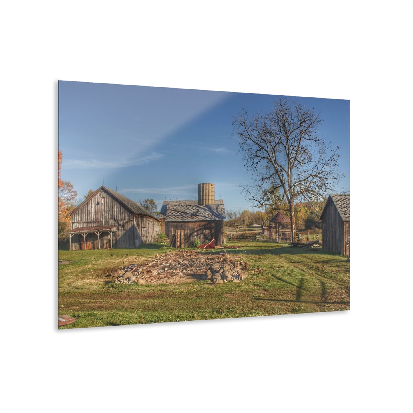 U R There Photography Bowers Road Greys I Rustic Farmhouse Acrylic Wall Print