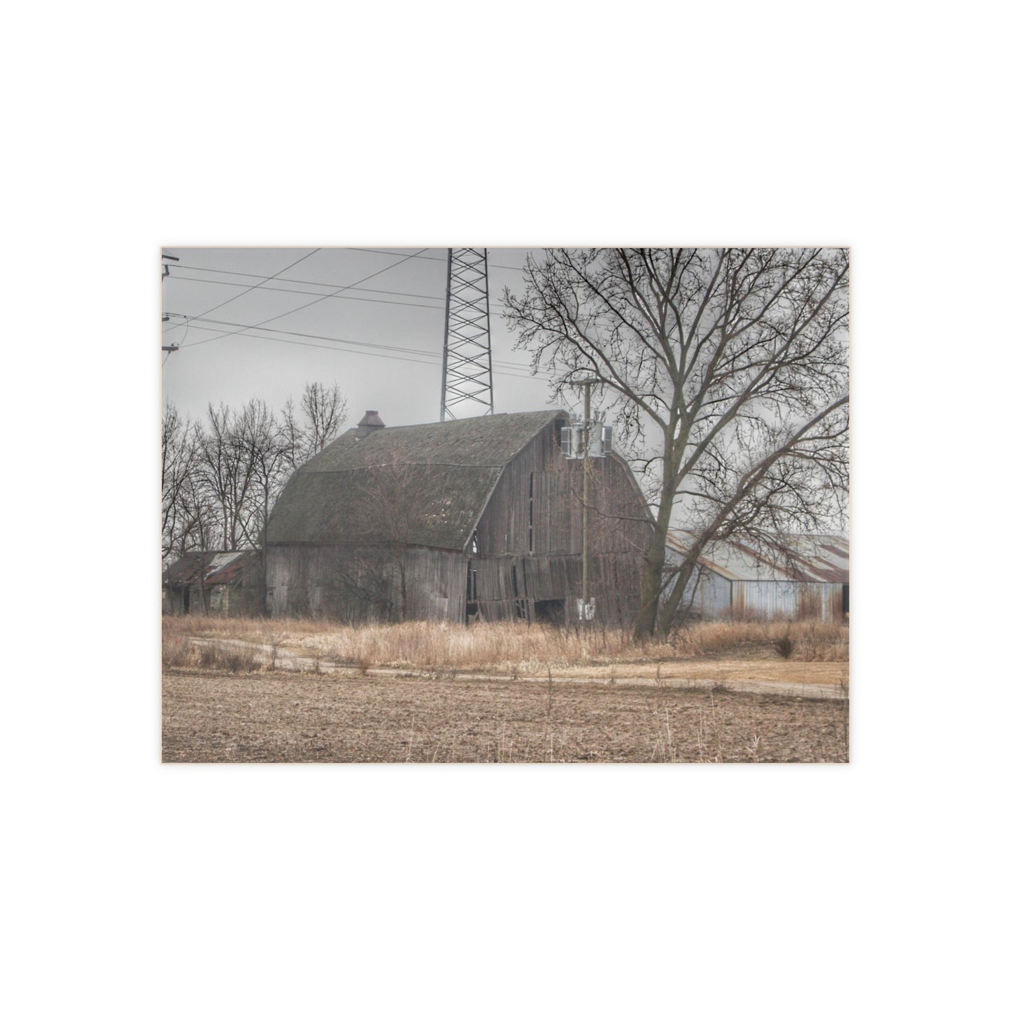 U R There Photography Barnes Road End of Days Rustic Farmhouse Decorative Ceramic Tile