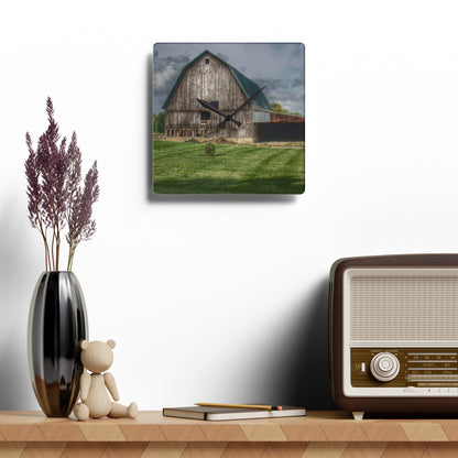 Barn Boutique Rustic Acrylic Analog Wall Clock| Bishop Grey II