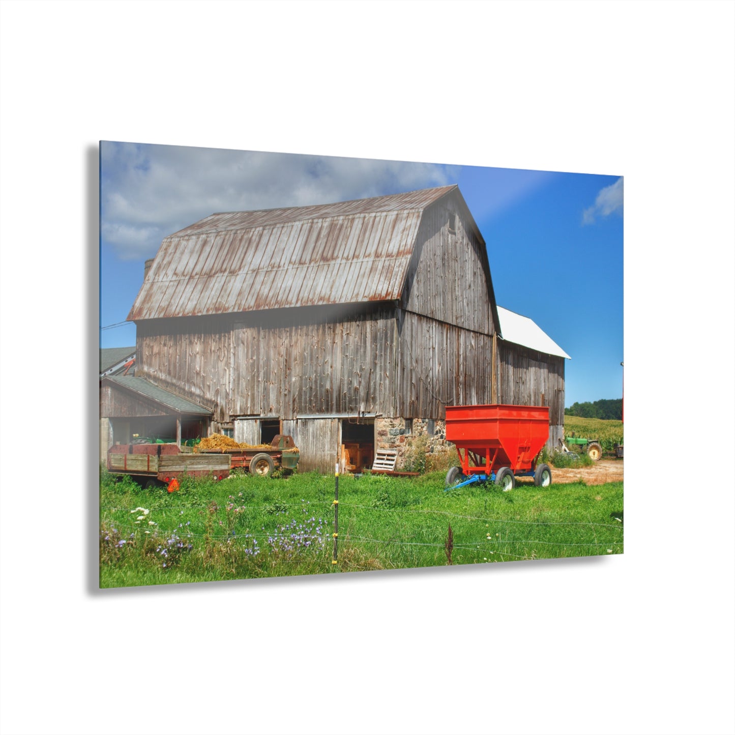 U R There Photography Kings Mill Grey Rustic Farmhouse Acrylic Wall Print