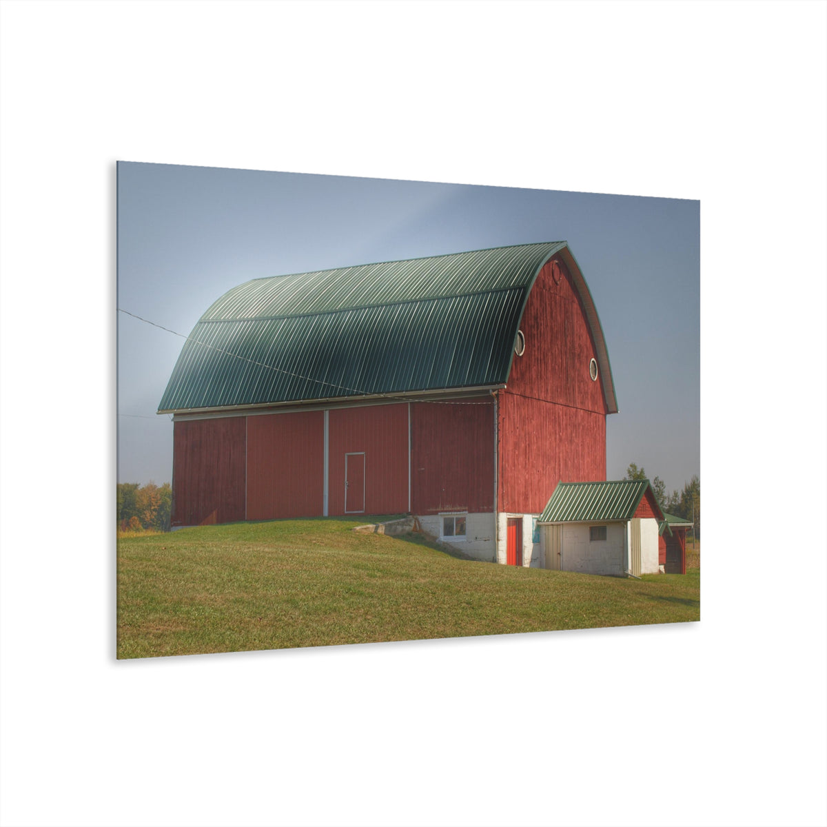 Barnes Road Red Rustic Farmhouse Acrylic Wall Print