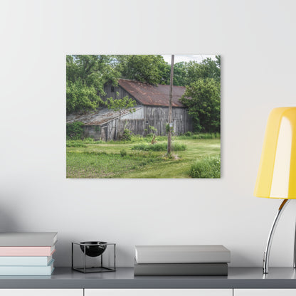 U R There Photography Frankenmuth Grey Saltbox Rustic Farmhouse Acrylic Wall Print