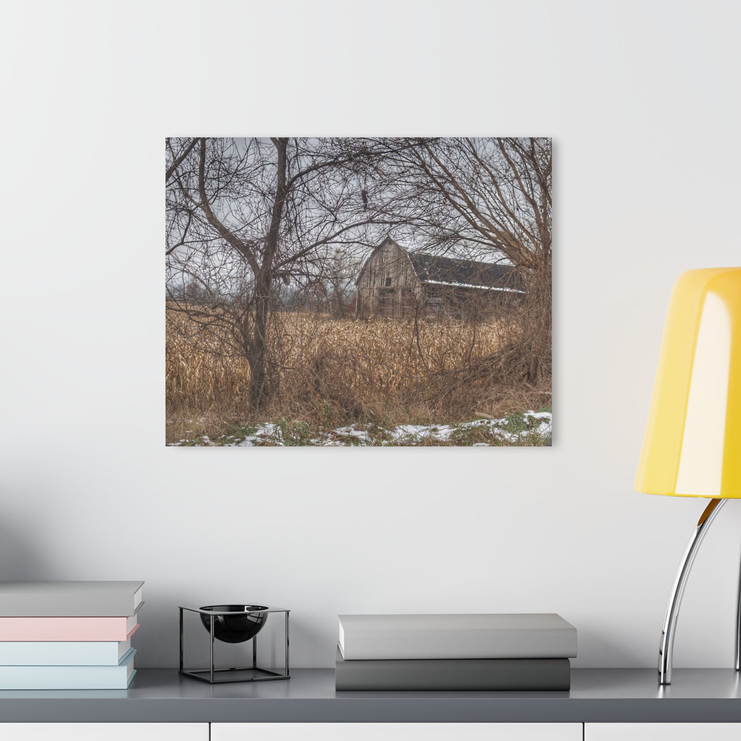 U R There Photography North Oxford Road Grey I Rustic Farmhouse Acrylic Wall Print