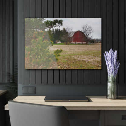 U R There Photography Hidden Millington Road Red Rustic Farmhouse Acrylic Wall Print
