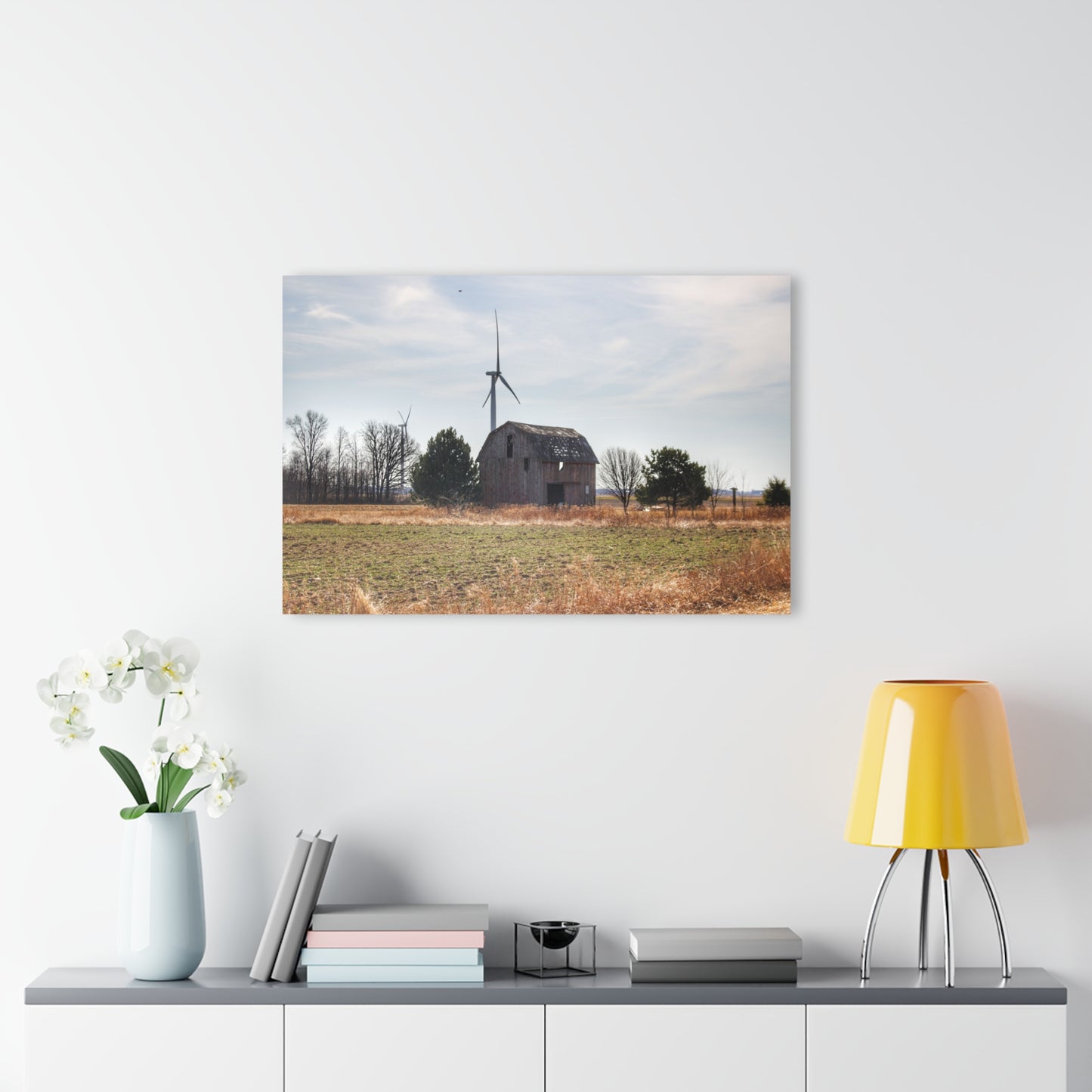 U R There Photography French Road Little Red Rustic Farmhouse Acrylic Wall Print