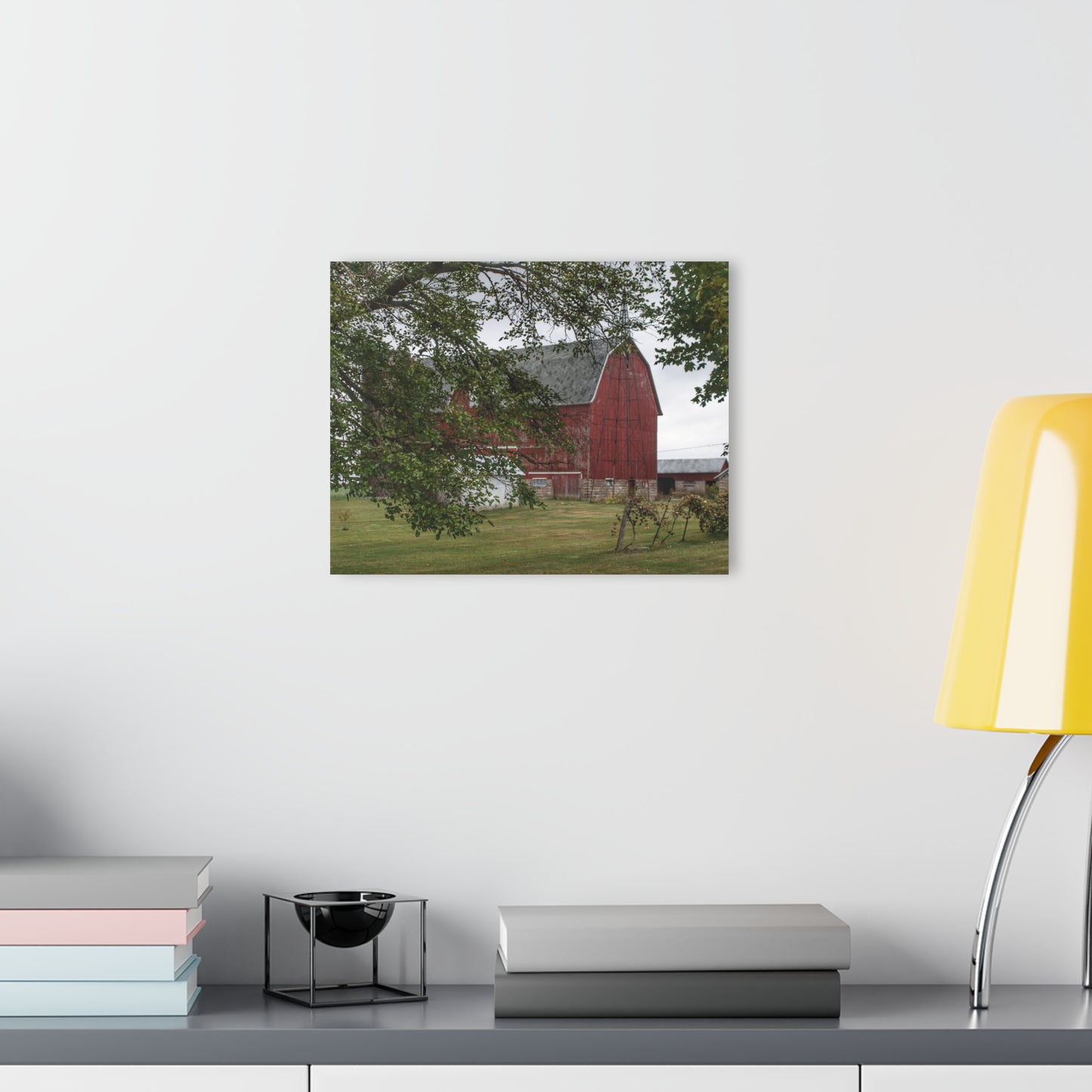 U R There Photography Weaver Road Red I Rustic Farmhouse Acrylic Wall Print