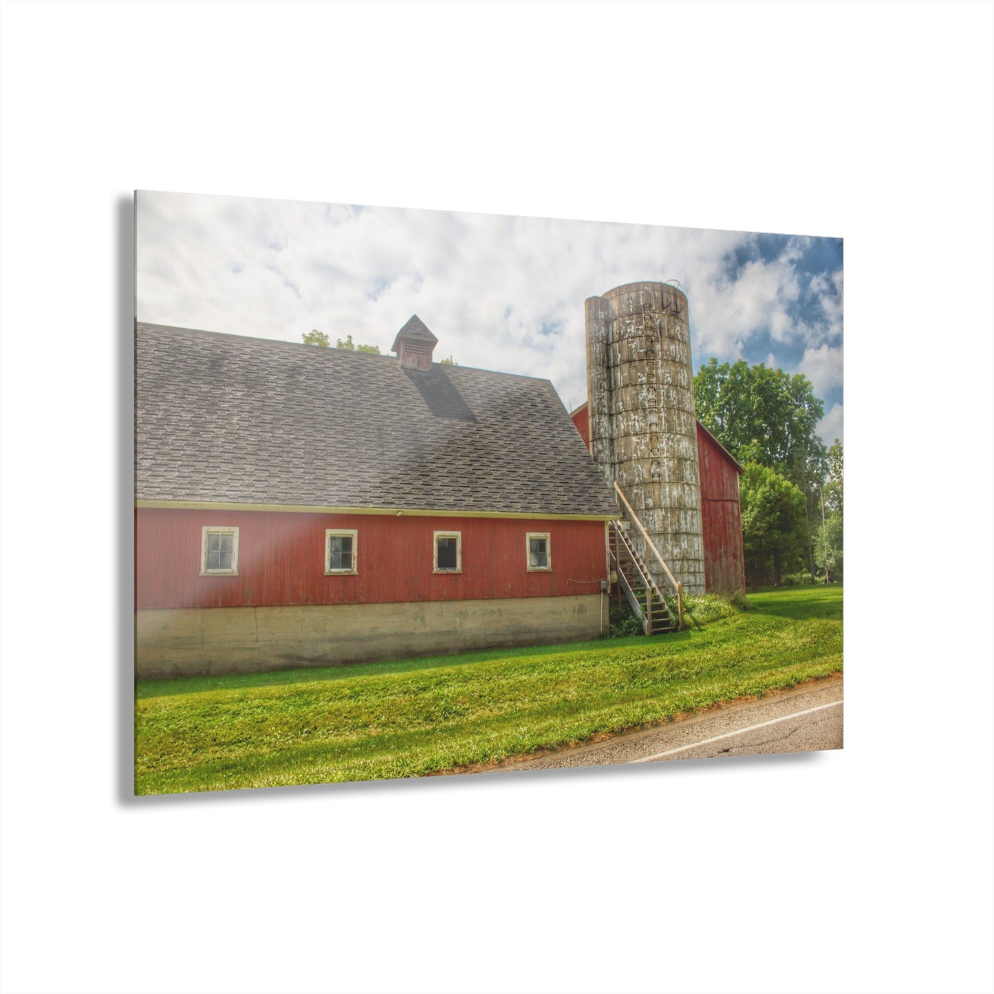 U R There Photography Metamora Red Silo Rustic Farmhouse Acrylic Wall Print