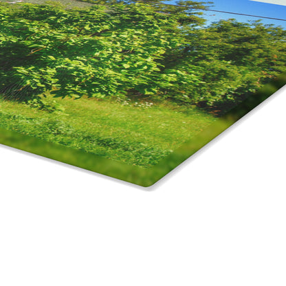 U R There Photography Hidden Grey of Hunters Creek Rustic Farmhouse Tempered-Glass Cutting Board