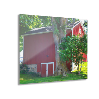 U R There Photography Court Street City Red Rustic Farmhouse Acrylic Wall Print