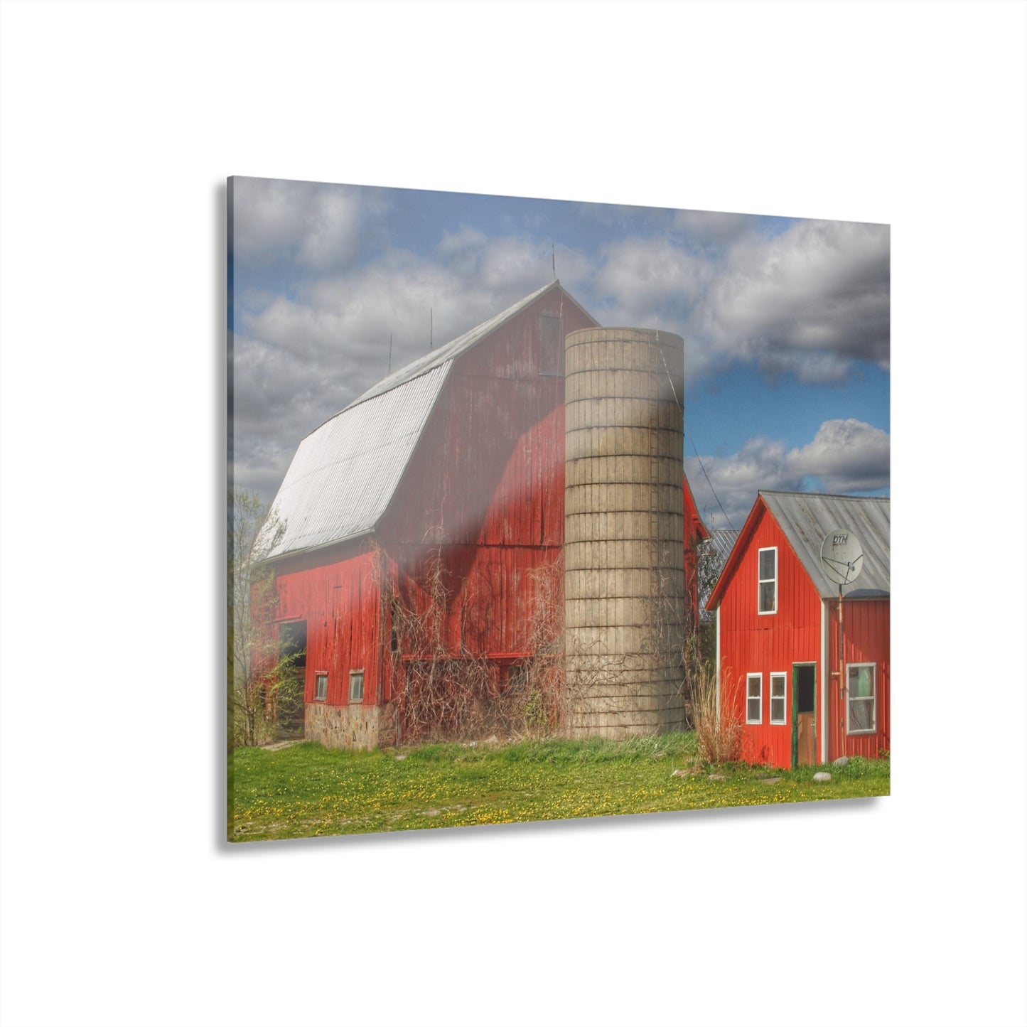 U R There Photography McDowell Road Reds I Rustic Farmhouse Acrylic Wall Print